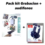 PACK KIT DE GRABACIÓN + AUDÍFONOS